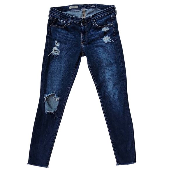 AG -29 Adriano Goldschmied | The Stilt Cigarette Leg Distressed Skinny Jean 29 R - Picture 1 of 10